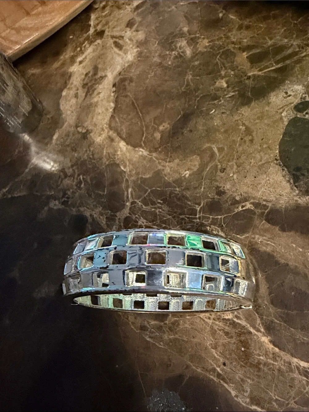 Clamper cuff hinged new chrome squares